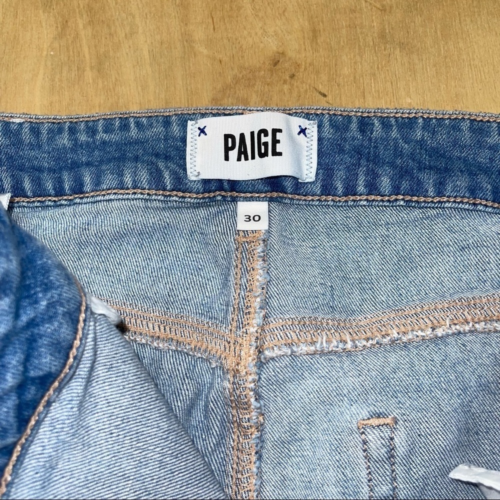 Paige Sarah Slim Ripped Hem Mako Jeans Sz 30 - Picture 4 of 9